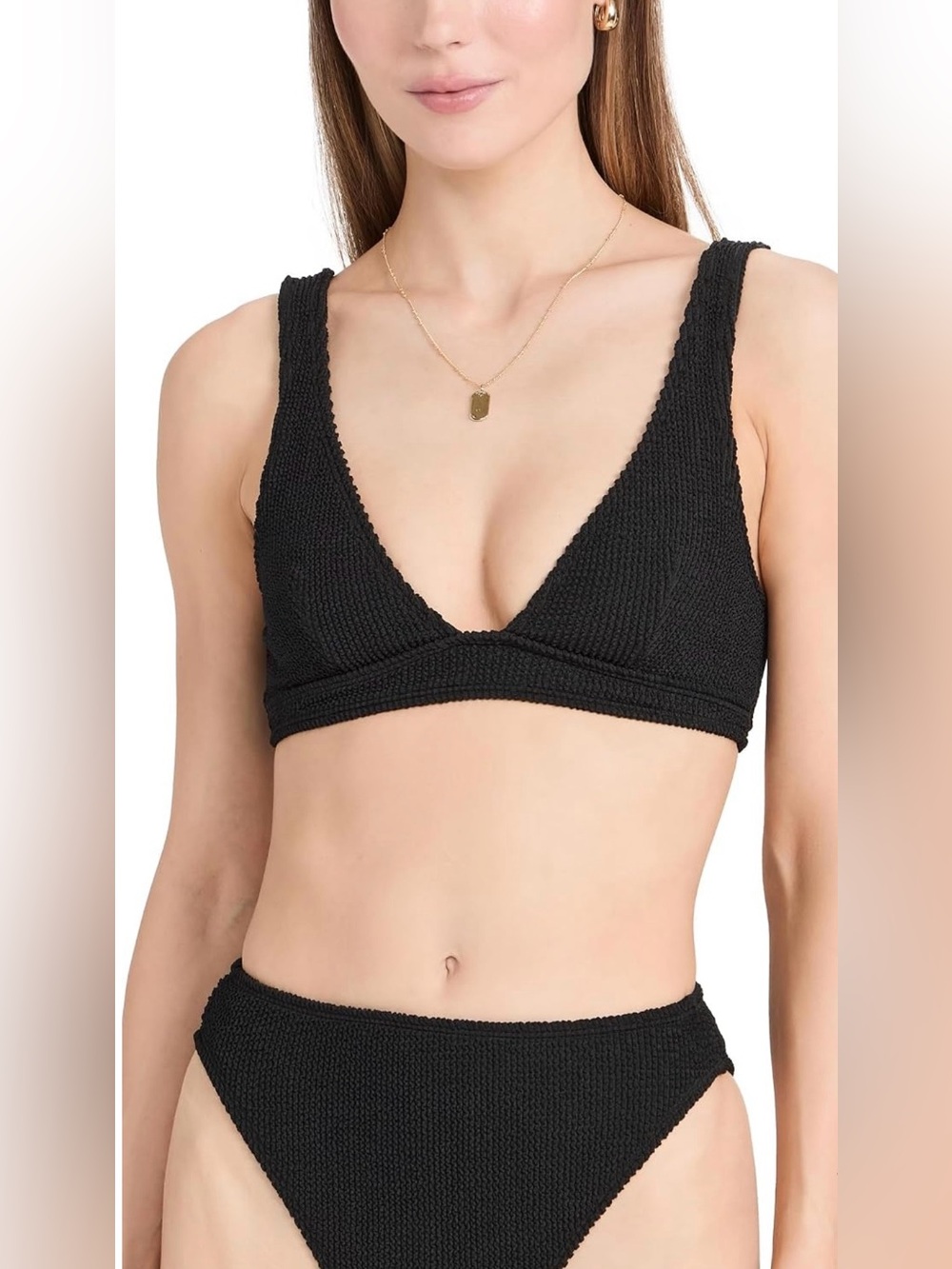 NWT Good American Always Fits Triangle Bikini Top & Good Waist Cheeky Bottom XS